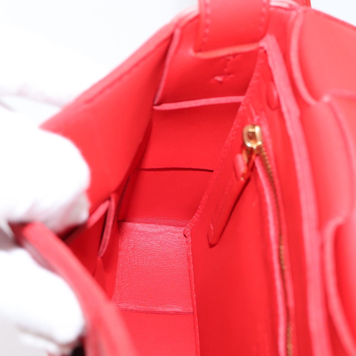 Bottega Veneta MAXI INTRECCIATO Cassette Shoulder Bag Leather Red Auth LN047V