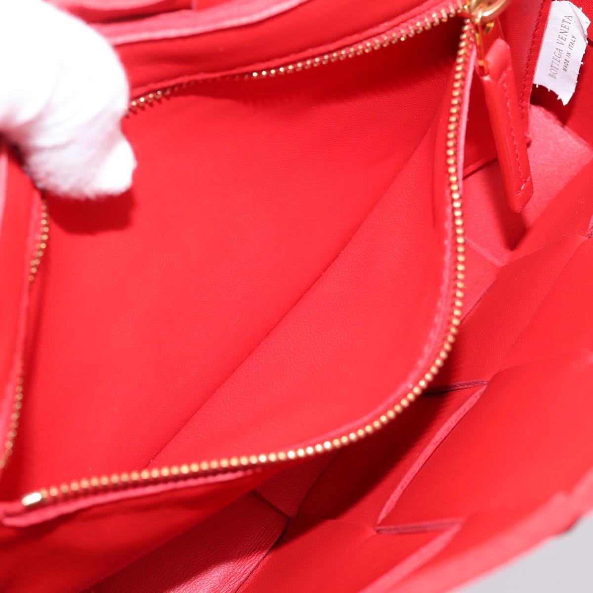 Bottega Veneta MAXI INTRECCIATO Cassette Shoulder Bag Leather Red Auth LN047V