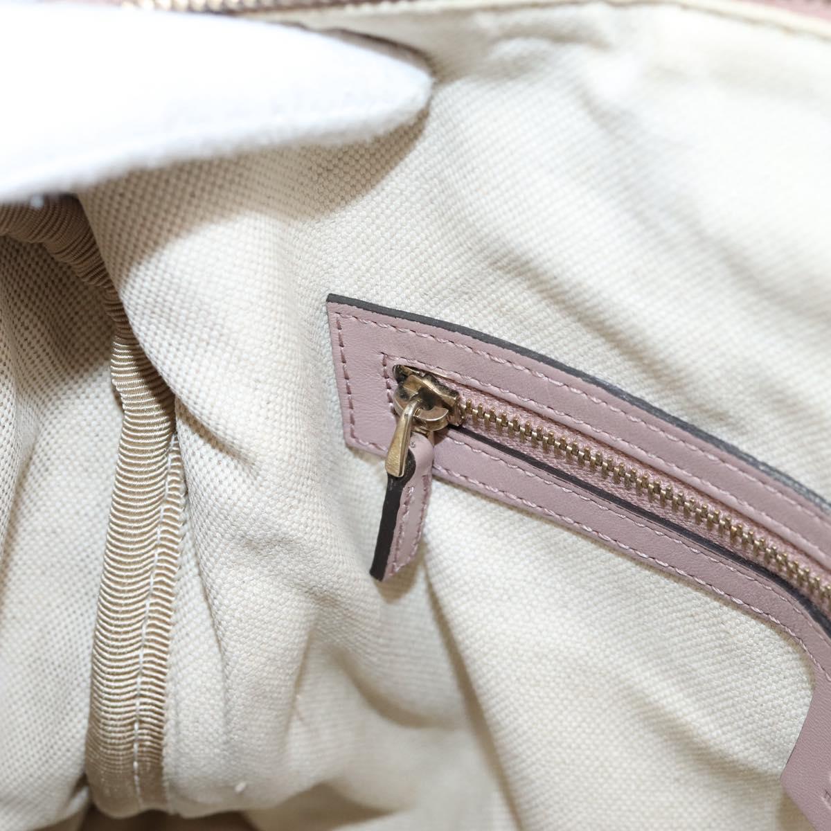 GUCCI GG Canvas Sherry Line Boston Bag 2way Beige Gold Tone 247205 Auth LN056A