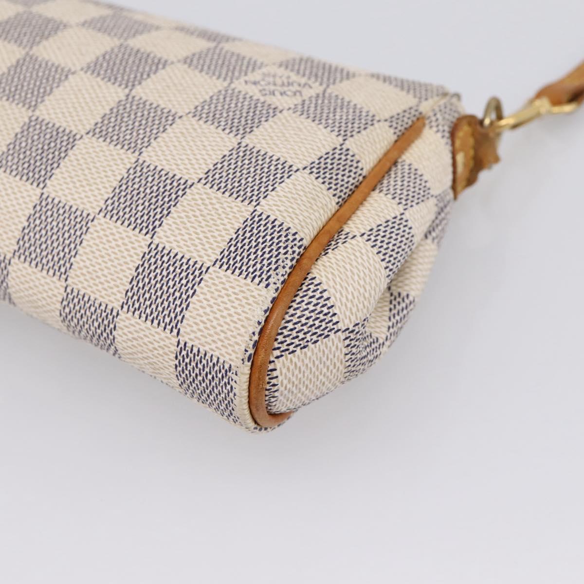 LOUIS VUITTON Damier Azur Eva Shoulder Bag N55214 LV Auth LN062