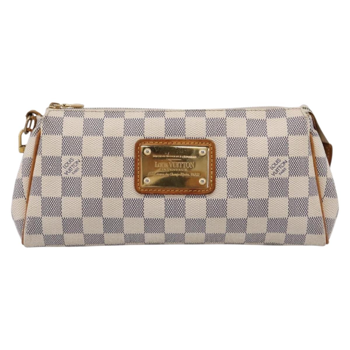 LOUIS VUITTON Damier Azur Eva Shoulder Bag N55214 LV Auth LN062