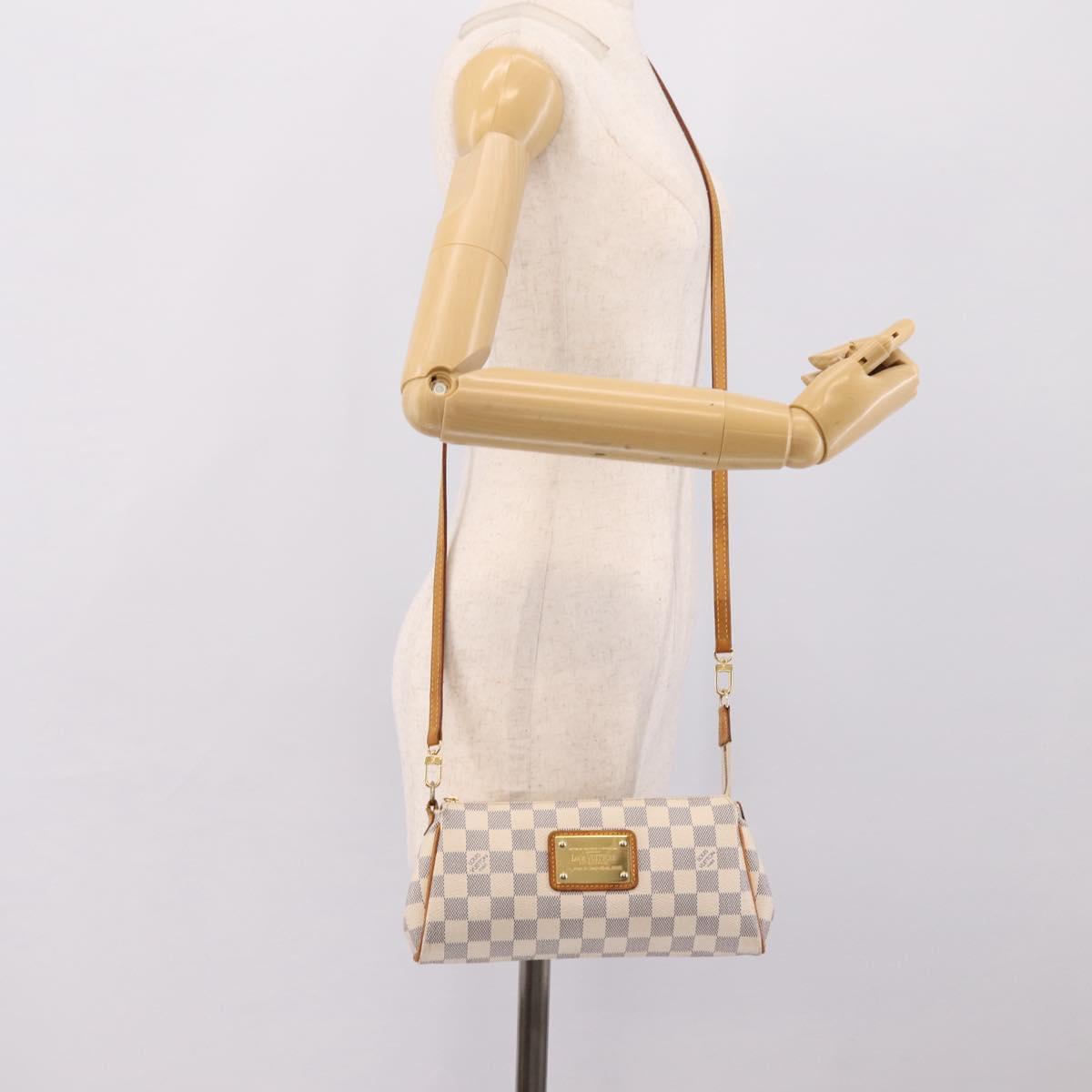 LOUIS VUITTON Damier Azur Eva Shoulder Bag N55214 LV Auth LN062