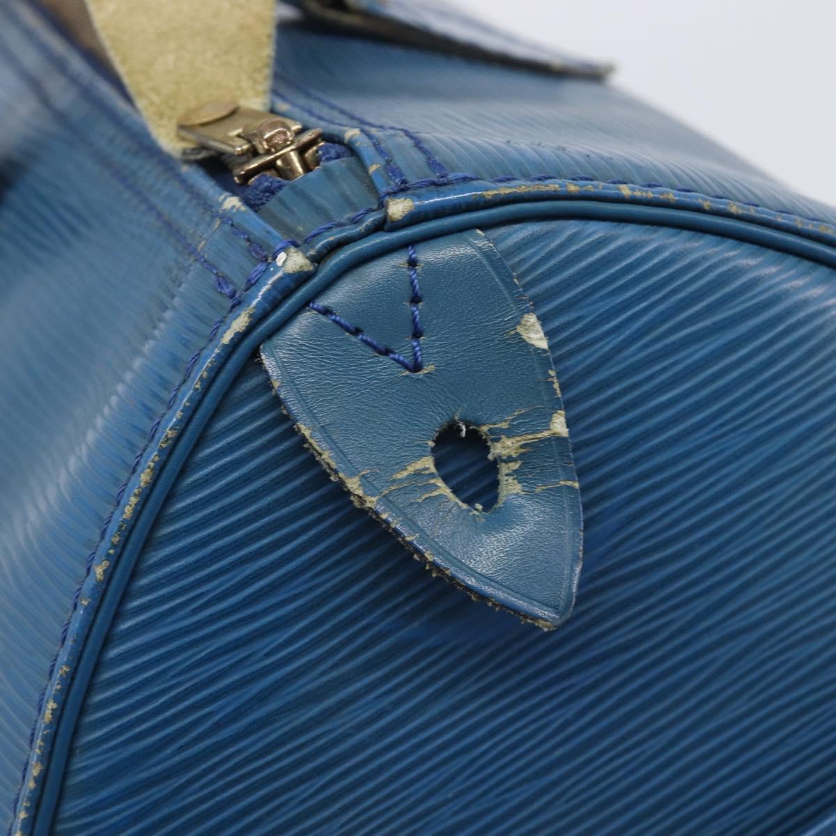 LOUIS VUITTON Epi Speedy 30 Hand Bag Toledo Blue M43005 LV Auth LN070