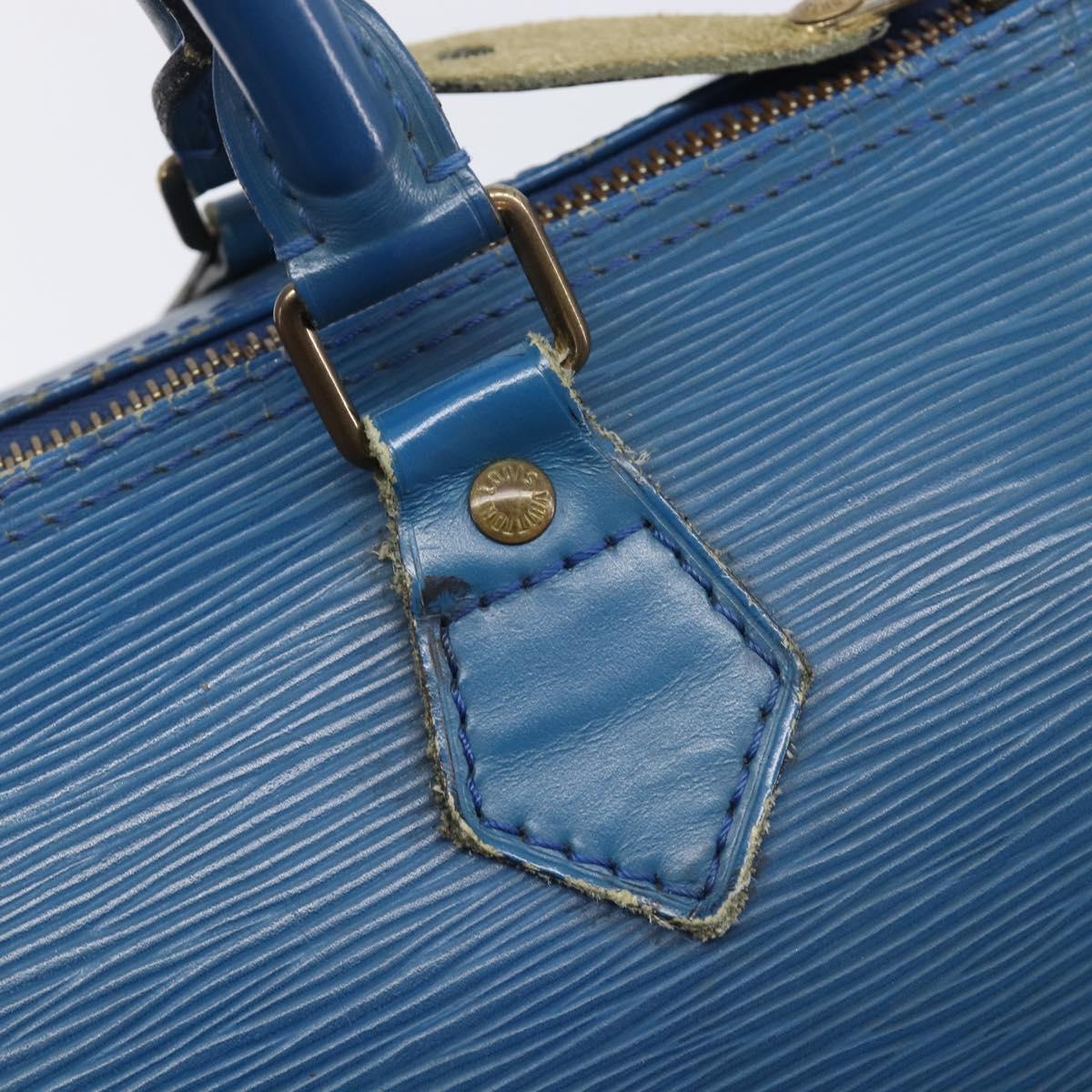 LOUIS VUITTON Epi Speedy 30 Hand Bag Toledo Blue M43005 LV Auth LN070