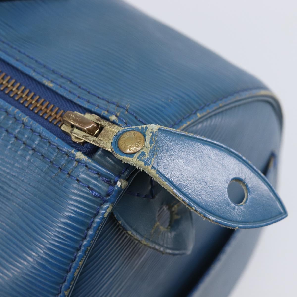 LOUIS VUITTON Epi Speedy 30 Hand Bag Toledo Blue M43005 LV Auth LN070