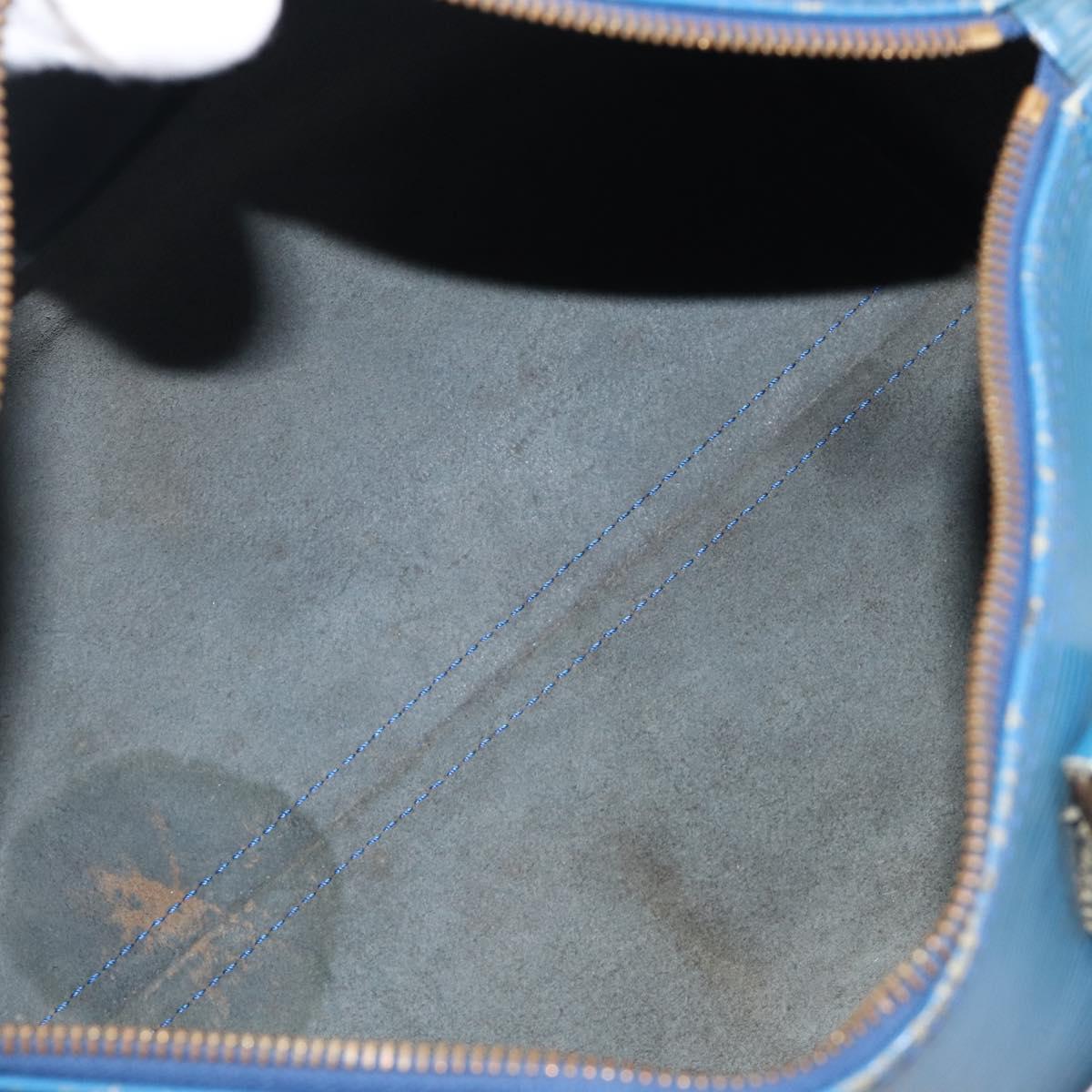 LOUIS VUITTON Epi Speedy 30 Hand Bag Toledo Blue M43005 LV Auth LN070