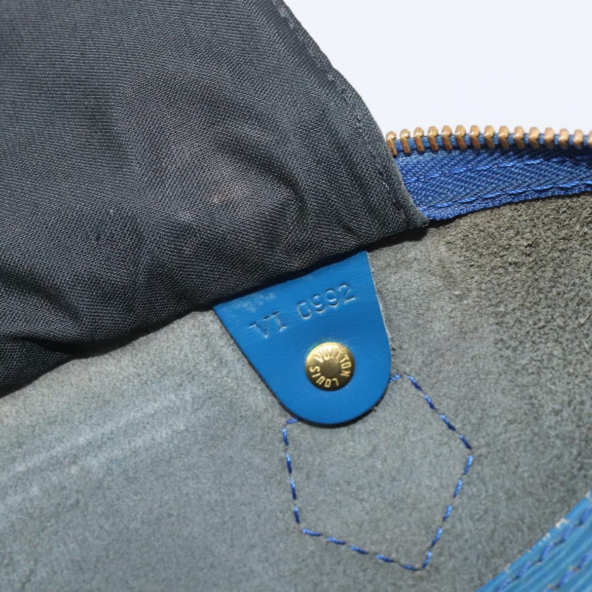 LOUIS VUITTON Epi Speedy 30 Hand Bag Toledo Blue M43005 LV Auth LN070