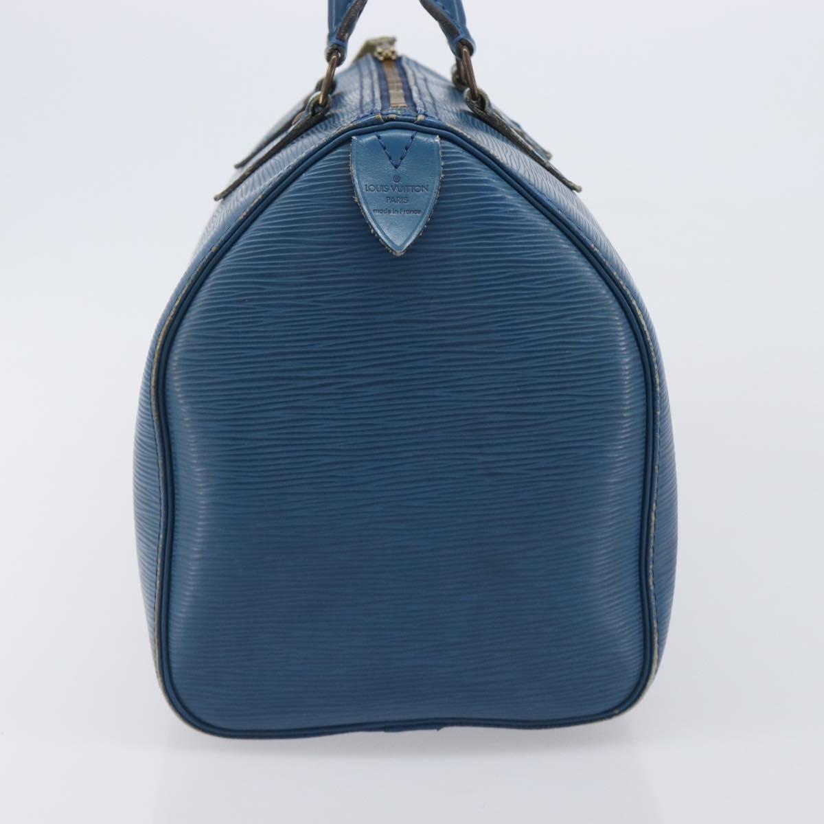LOUIS VUITTON Epi Speedy 30 Hand Bag Toledo Blue M43005 LV Auth LN070