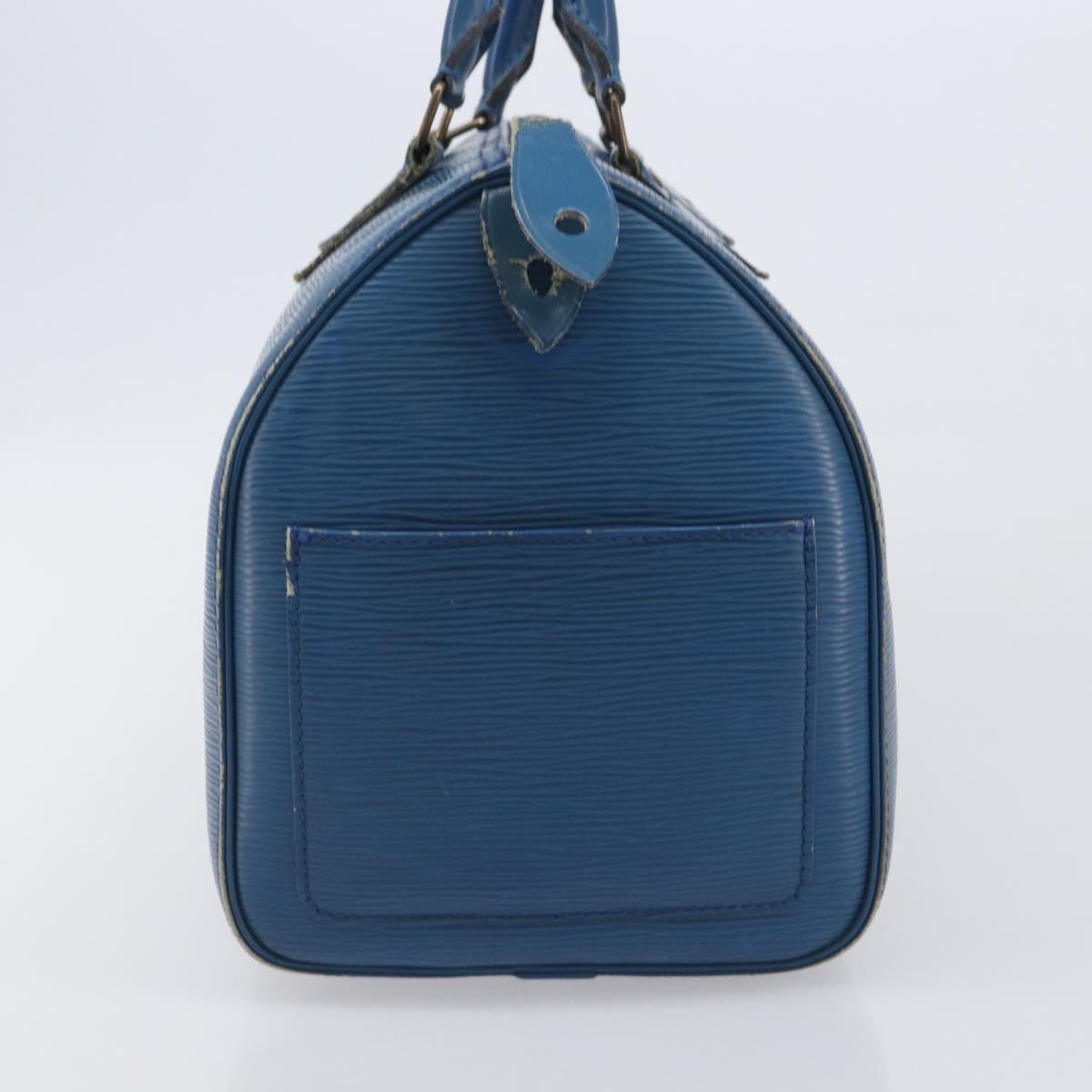 LOUIS VUITTON Epi Speedy 30 Hand Bag Toledo Blue M43005 LV Auth LN070