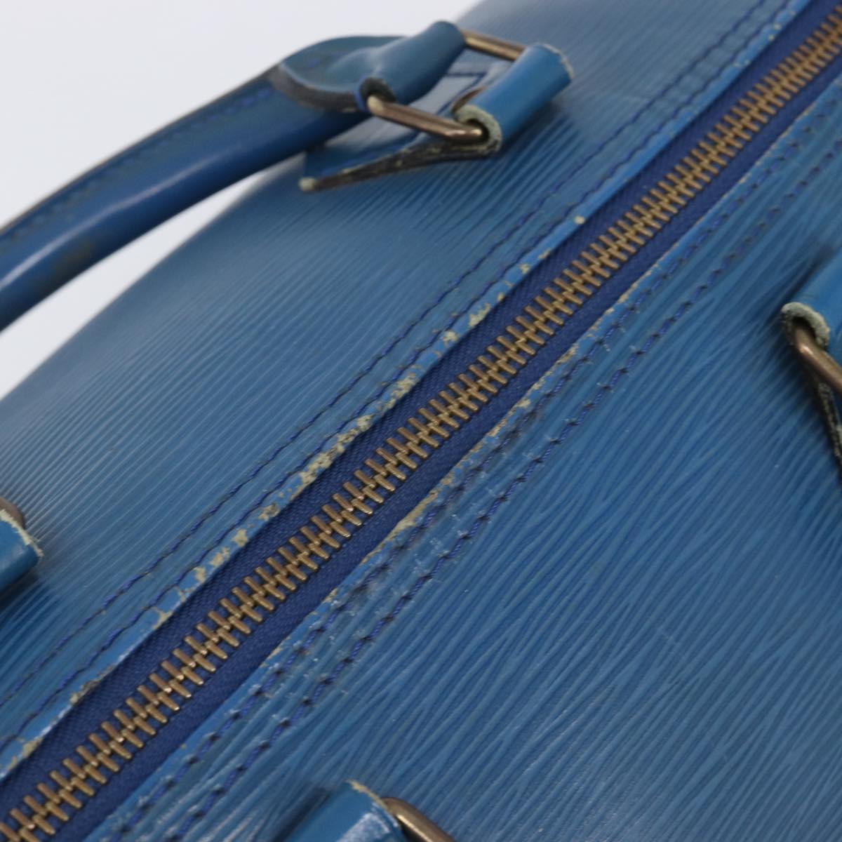 LOUIS VUITTON Epi Speedy 30 Hand Bag Toledo Blue M43005 LV Auth LN070