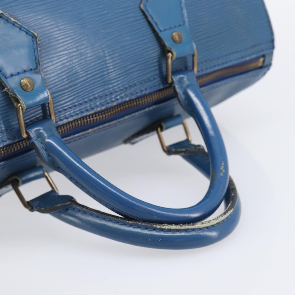 LOUIS VUITTON Epi Speedy 30 Hand Bag Toledo Blue M43005 LV Auth LN070