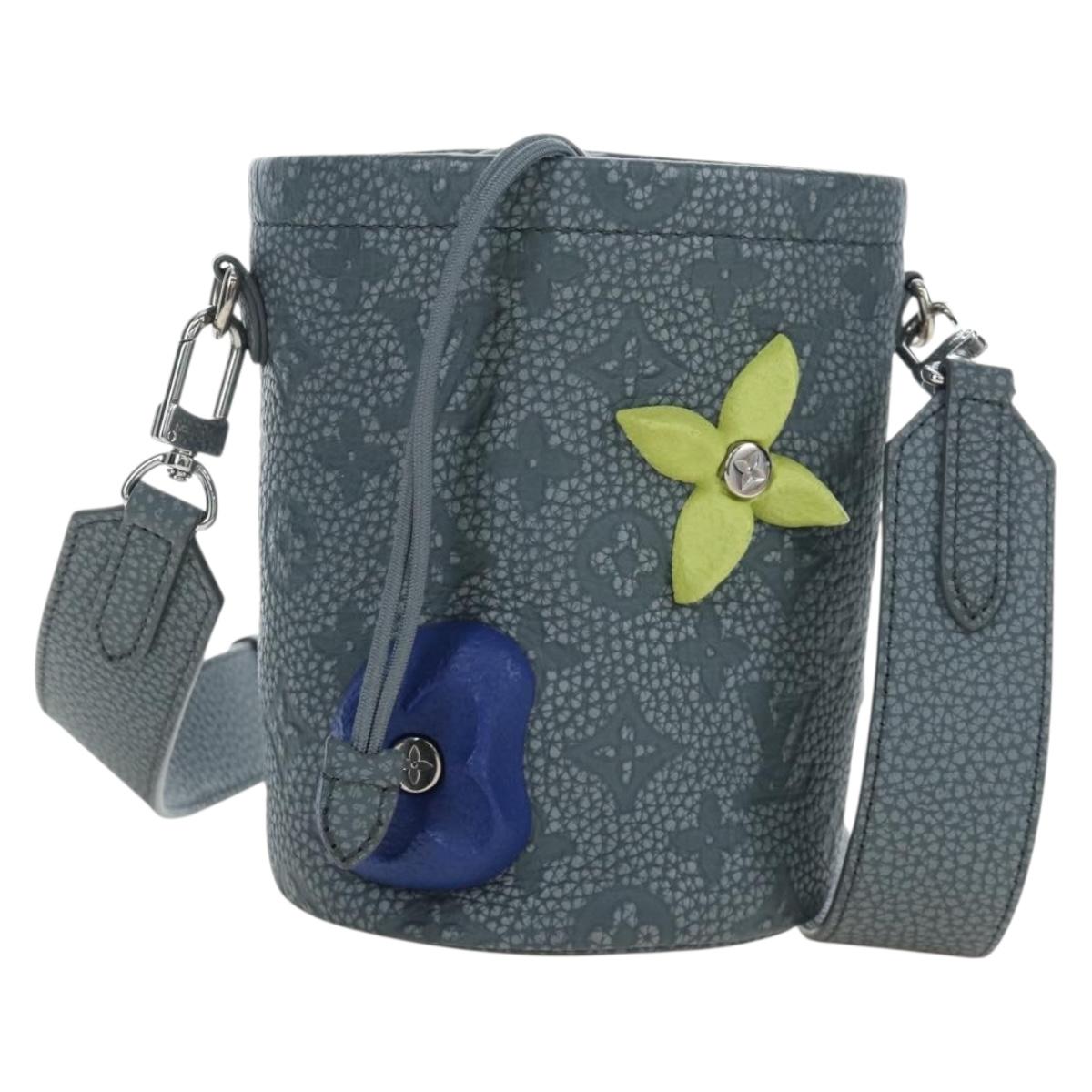 LOUIS VUITTON Taurillon Monogram Climbing Chalk Nano Bag Gray M81572 LN075SAM