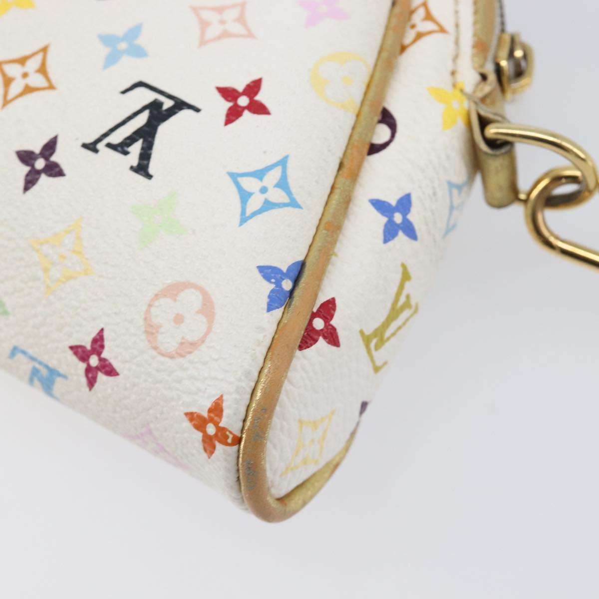 LOUIS VUITTON Monogram Multicolor Kate Clutch Bag White M55212 LV Auth LN088V
