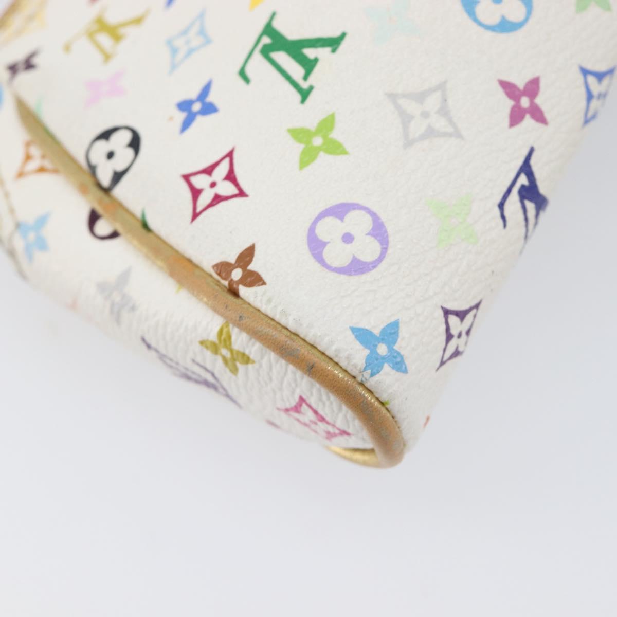 LOUIS VUITTON Monogram Multicolor Kate Clutch Bag White M55212 LV Auth LN088V
