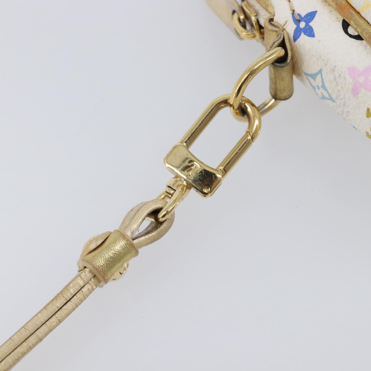 LOUIS VUITTON Monogram Multicolor Kate Clutch Bag White M55212 LV Auth LN088V
