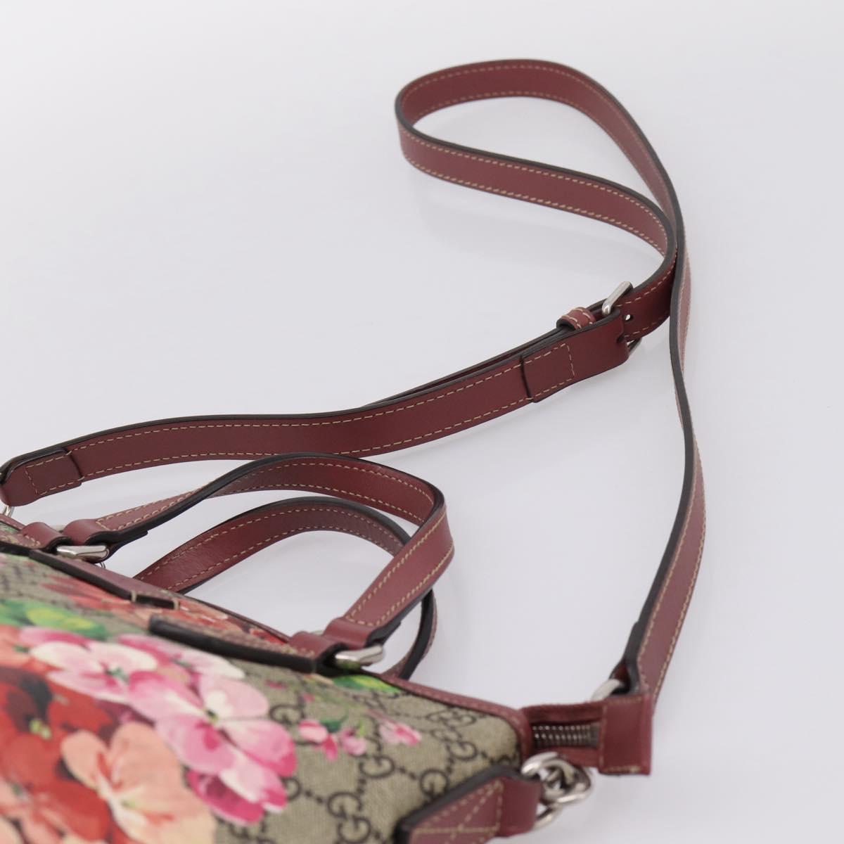 GUCCI GG Supreme Blooms Hand Bag PVC 2way Beige Pink 429019 Auth LN091V