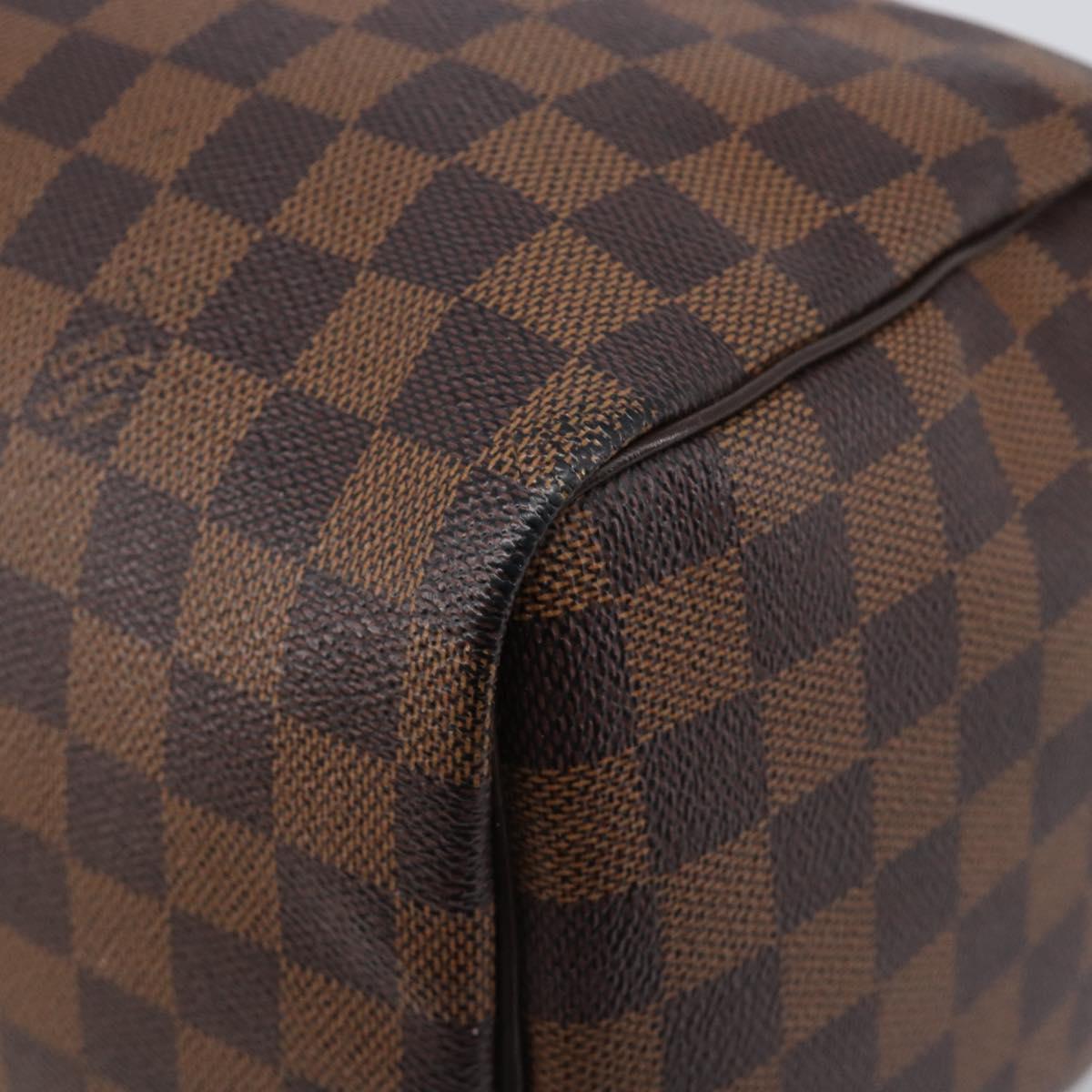 LOUIS VUITTON Damier Ebene Speedy 30 Hand Bag N41364 LV Auth LN098V