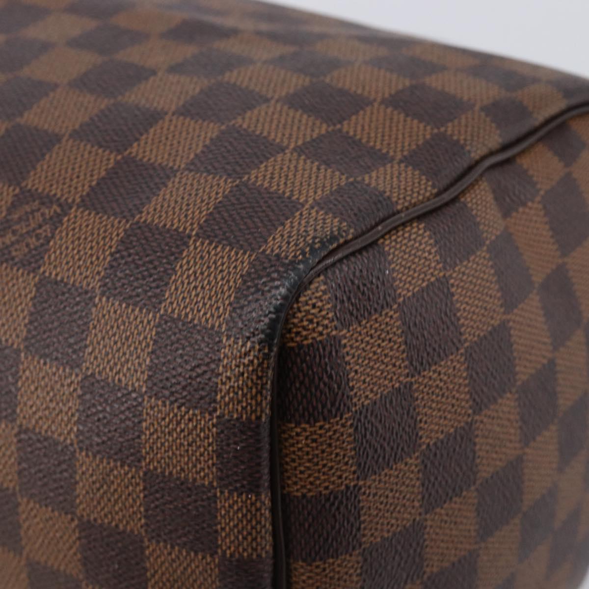 LOUIS VUITTON Damier Ebene Speedy 30 Hand Bag N41364 LV Auth LN098V