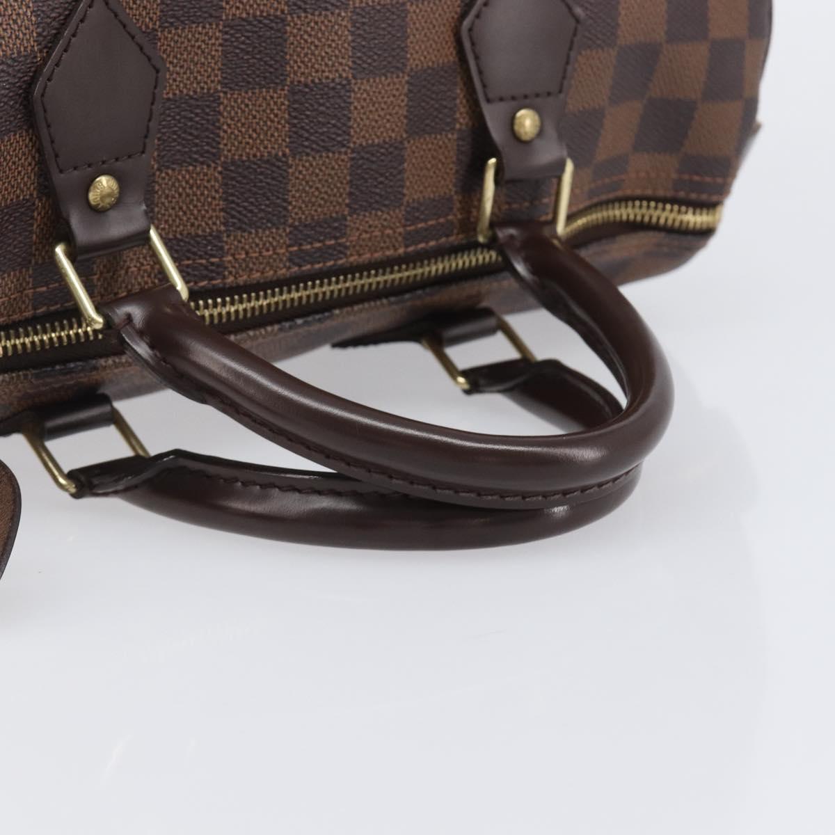 LOUIS VUITTON Damier Ebene Speedy 30 Hand Bag N41364 LV Auth LN098V