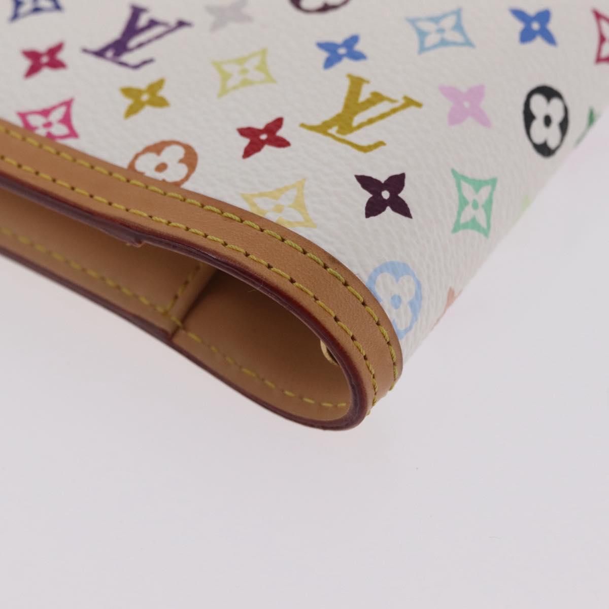 LOUIS VUITTON Multicolor Agenda PM Day Planner Cover White R20896 LV Auth LN102