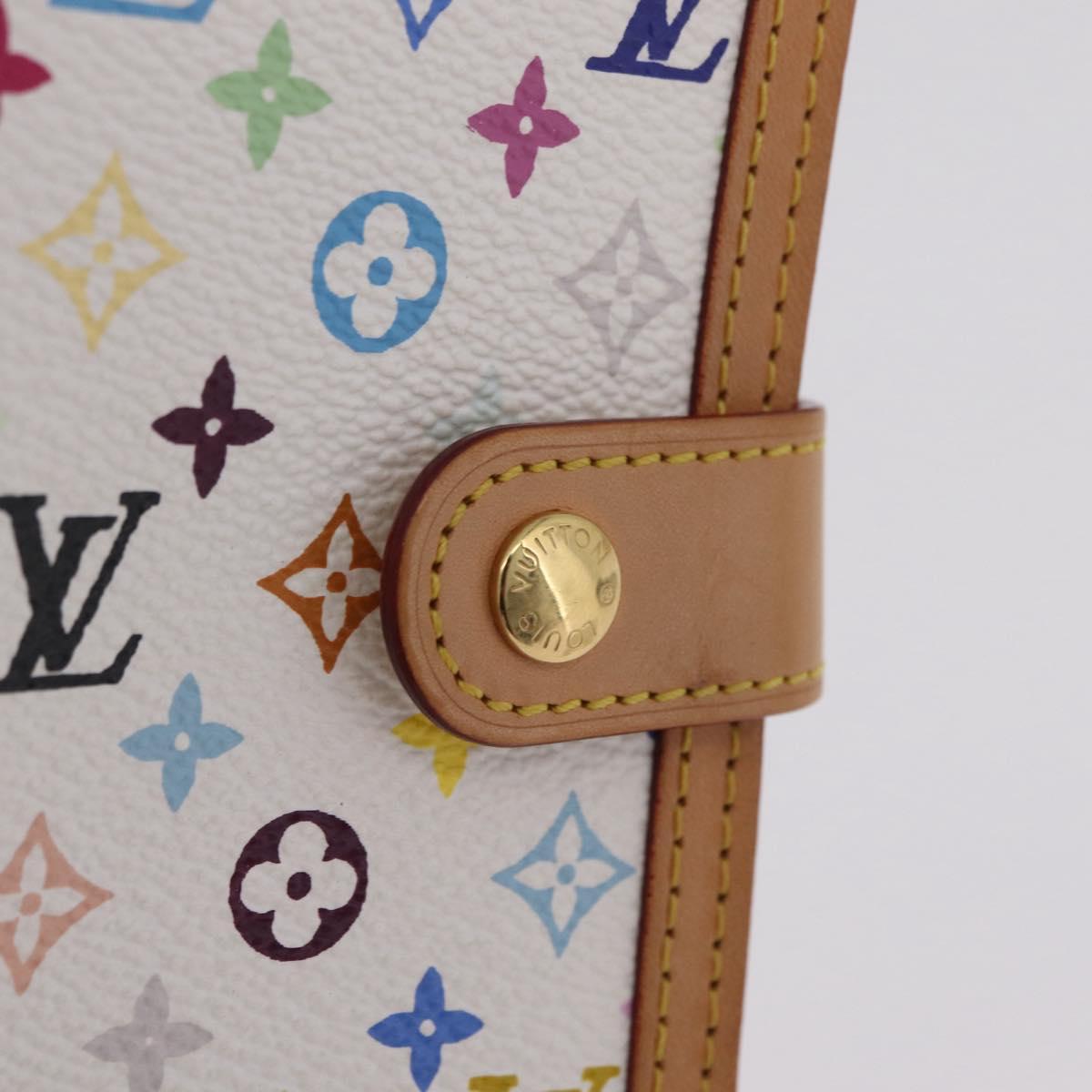 LOUIS VUITTON Multicolor Agenda PM Day Planner Cover White R20896 LV Auth LN102