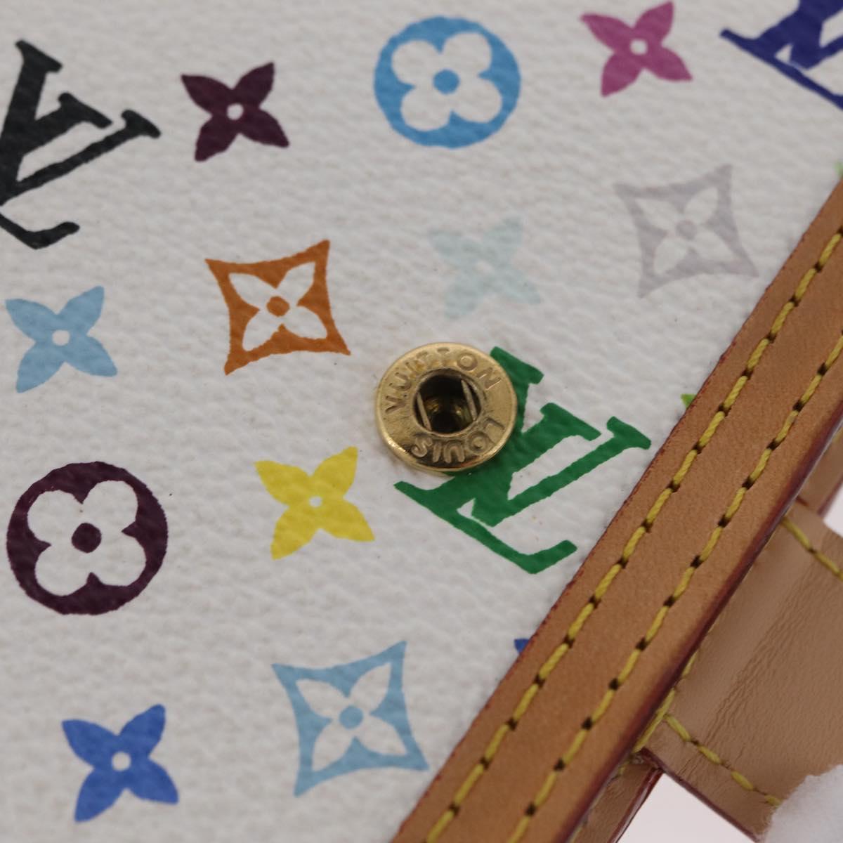 LOUIS VUITTON Multicolor Agenda PM Day Planner Cover White R20896 LV Auth LN102