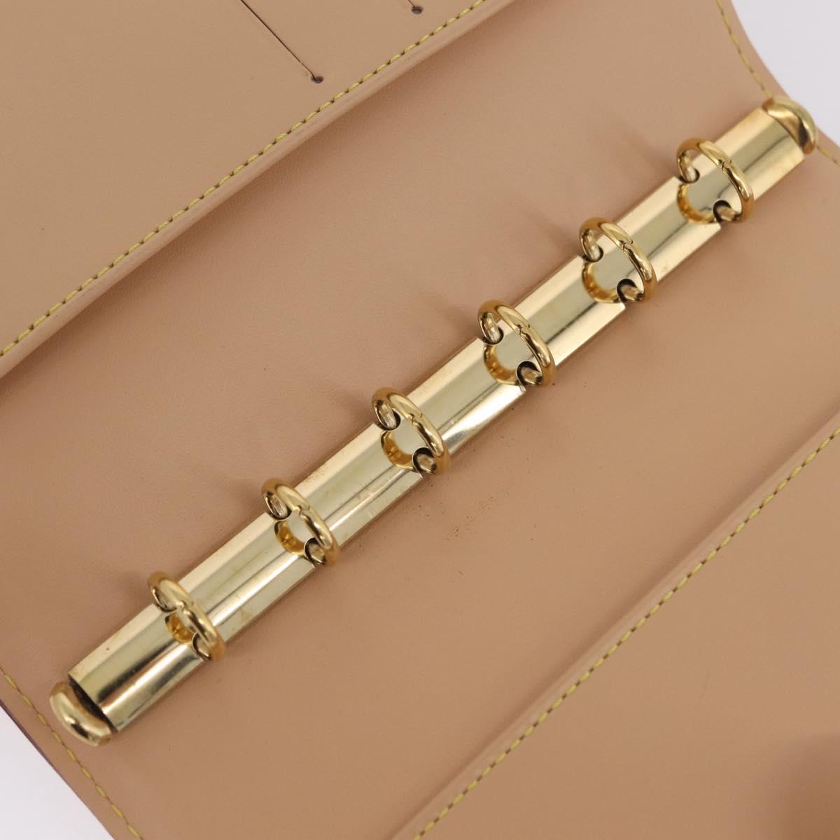 LOUIS VUITTON Multicolor Agenda PM Day Planner Cover White R20896 LV Auth LN102