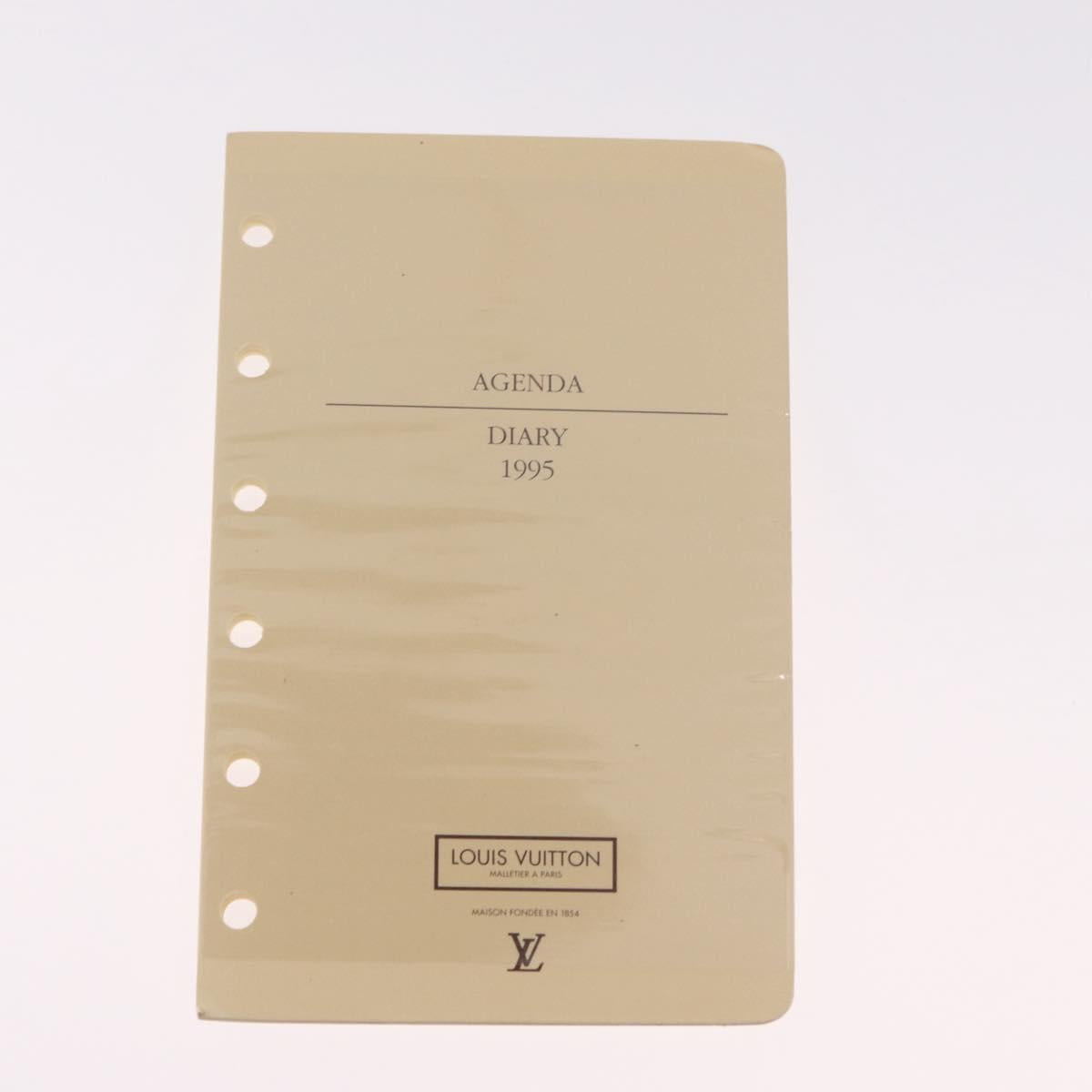 LOUIS VUITTON Multicolor Agenda PM Day Planner Cover White R20896 LV Auth LN102