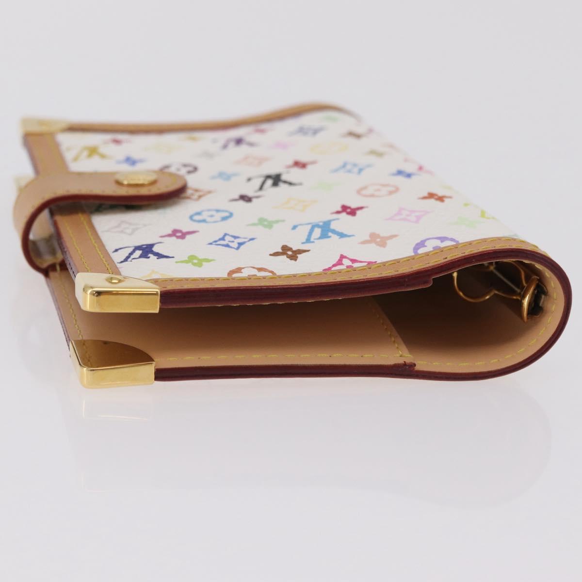 LOUIS VUITTON Multicolor Agenda PM Day Planner Cover White R20896 LV Auth LN102