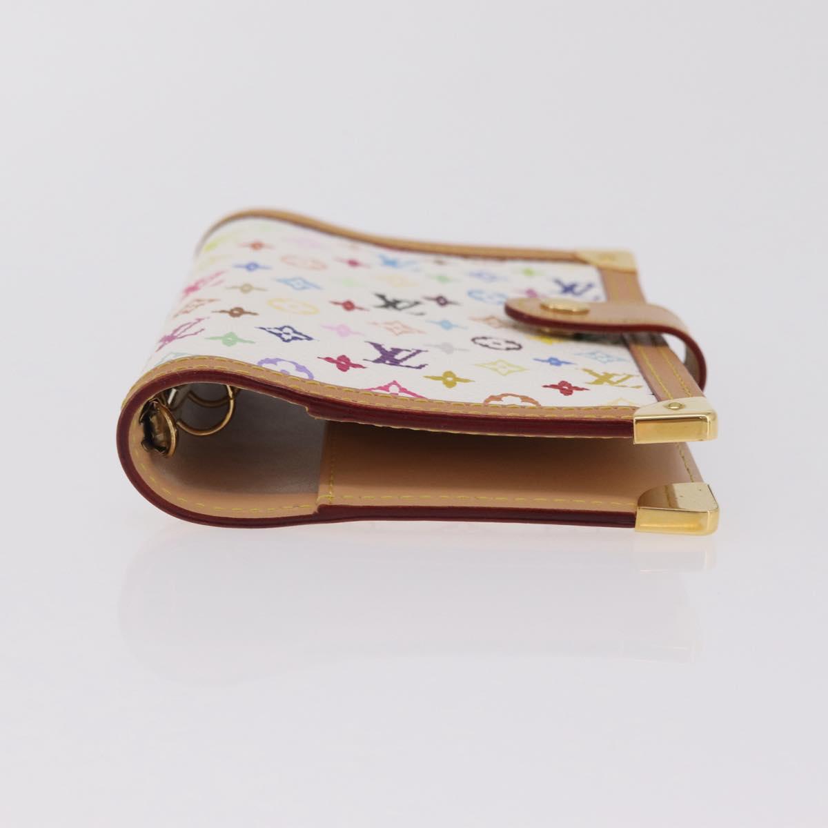 LOUIS VUITTON Multicolor Agenda PM Day Planner Cover White R20896 LV Auth LN102