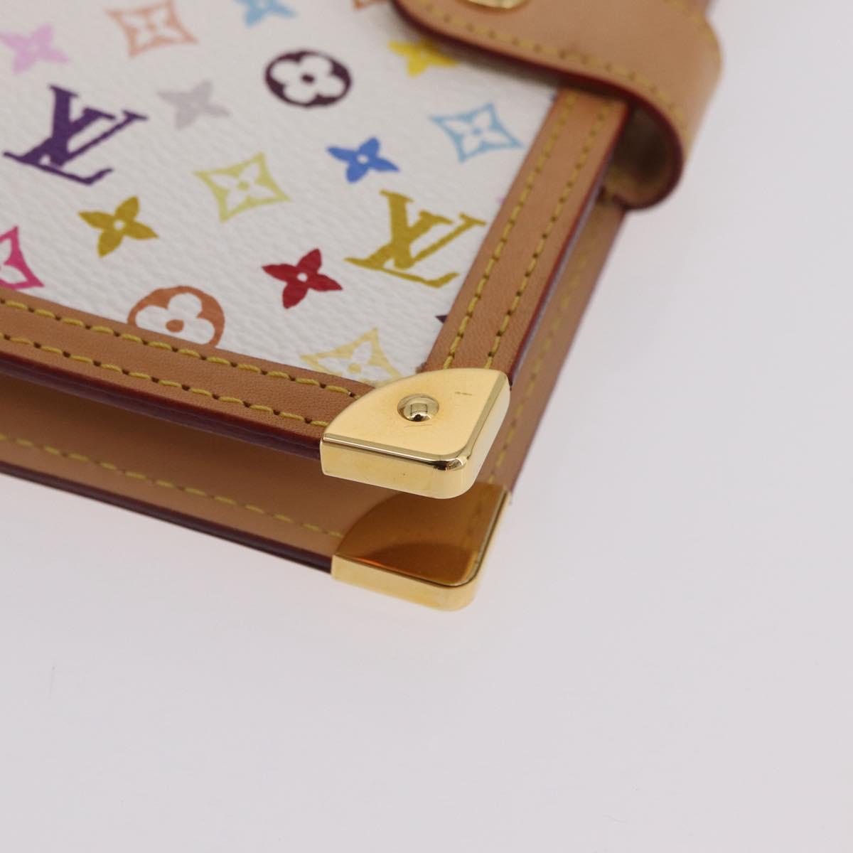 LOUIS VUITTON Multicolor Agenda PM Day Planner Cover White R20896 LV Auth LN102