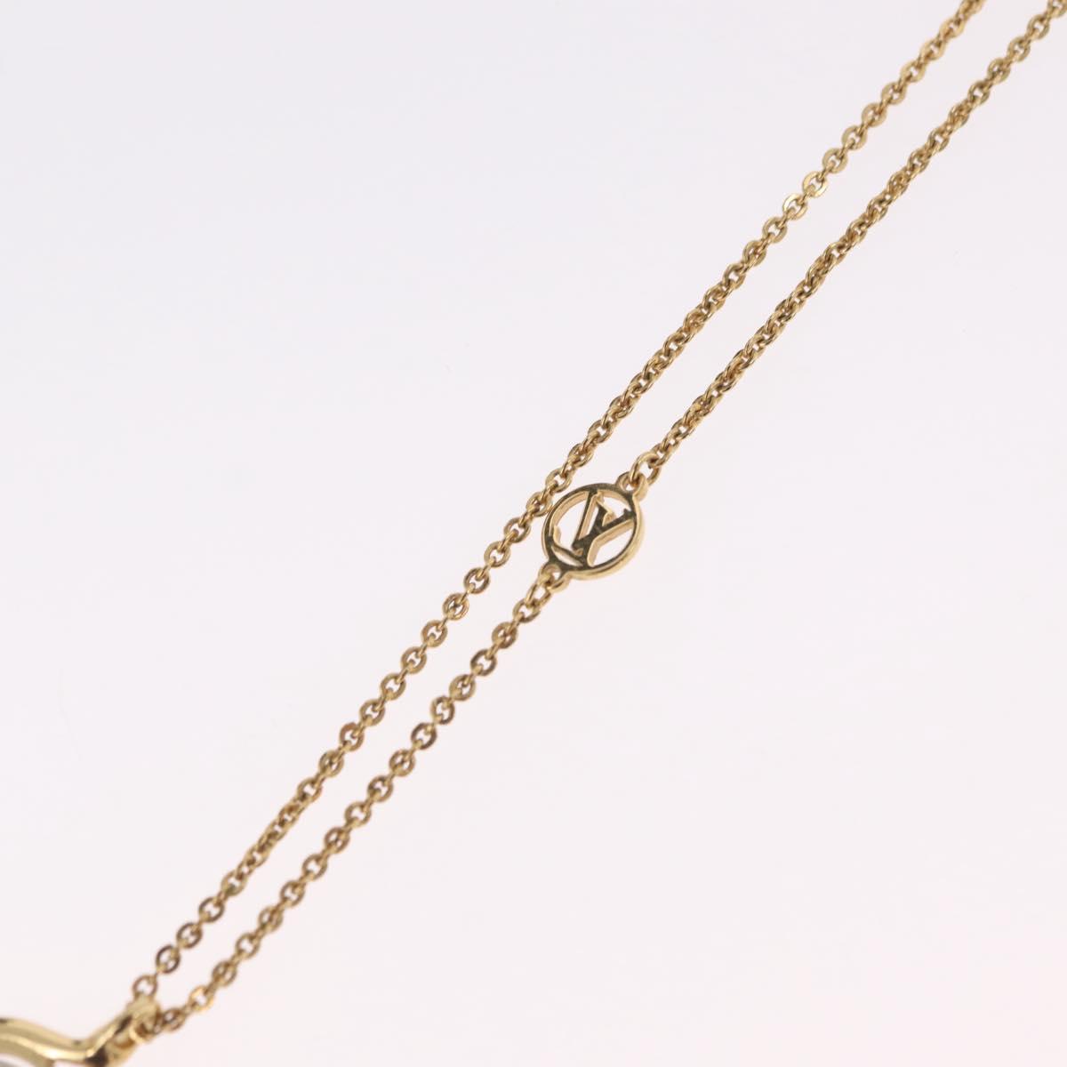 LOUIS VUITTON Collier Raydy Lucky Necklace Metal Gold Tone M64713 LV Auth LN103V