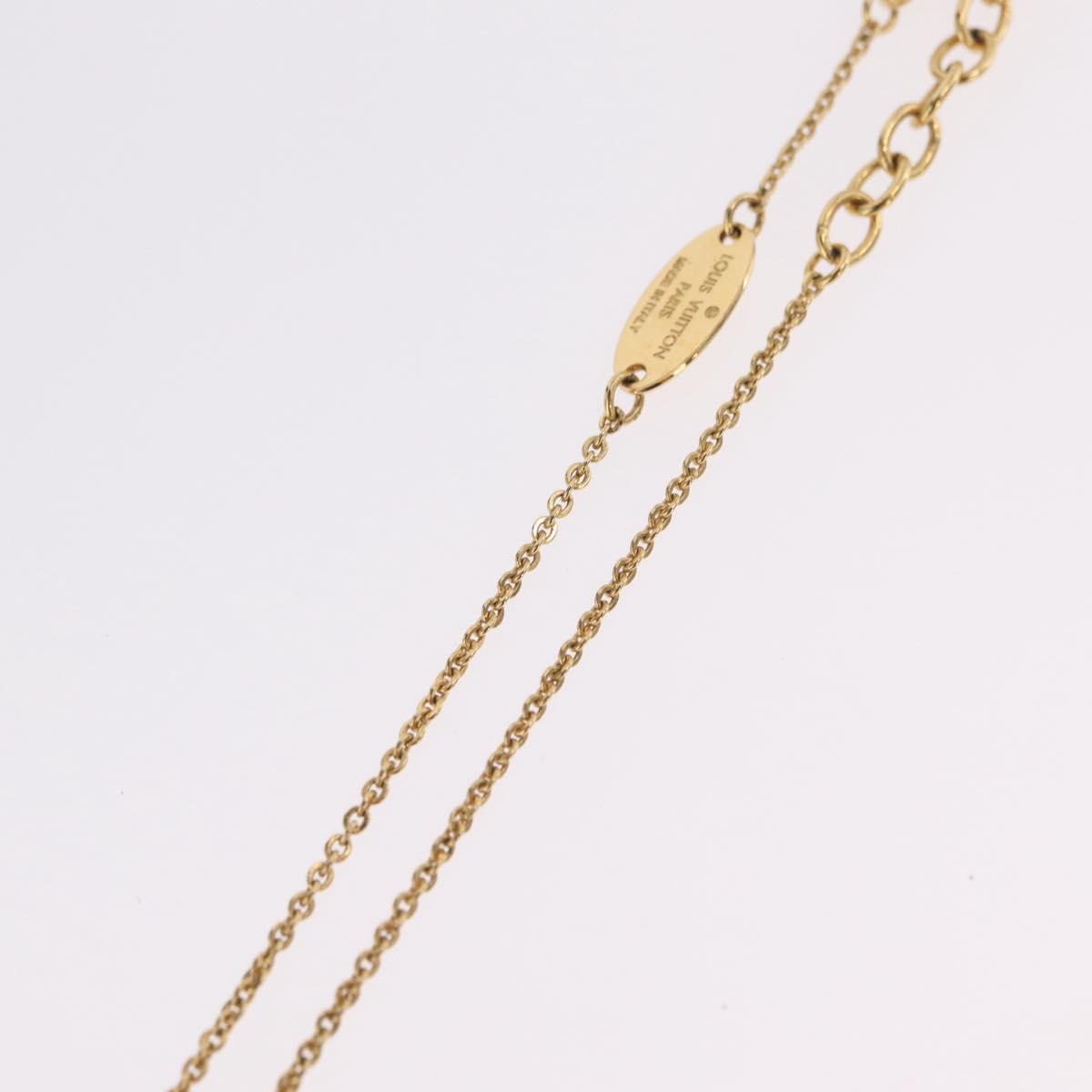 LOUIS VUITTON Collier Raydy Lucky Necklace Metal Gold Tone M64713 LV Auth LN103V