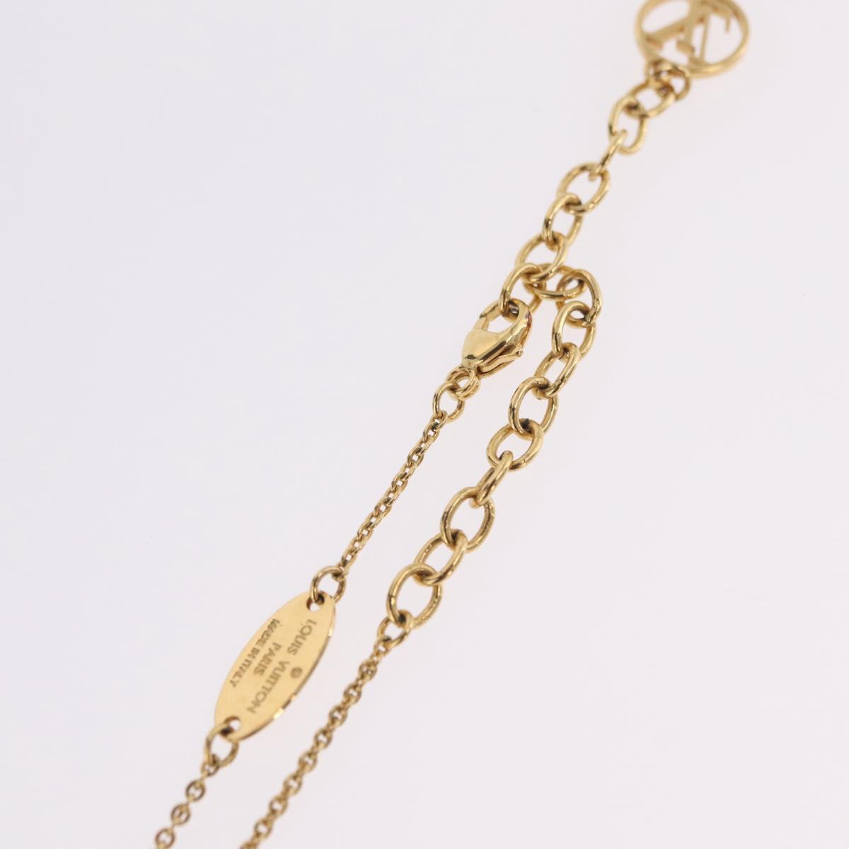 LOUIS VUITTON Collier Raydy Lucky Necklace Metal Gold Tone M64713 LV Auth LN103V