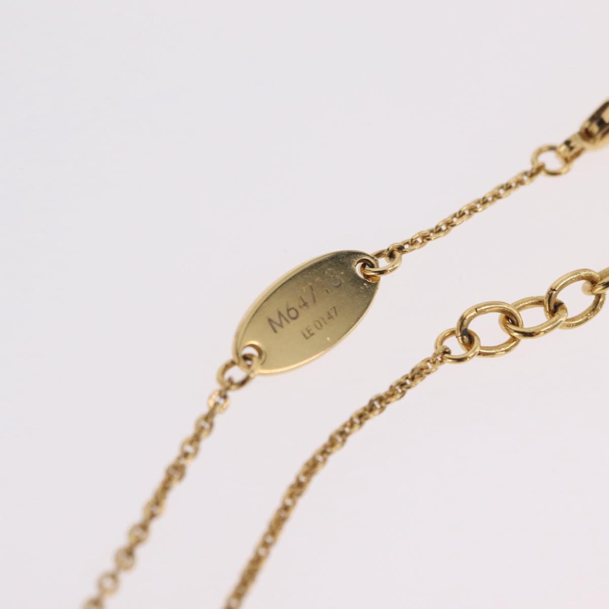 LOUIS VUITTON Collier Raydy Lucky Necklace Metal Gold Tone M64713 LV Auth LN103V