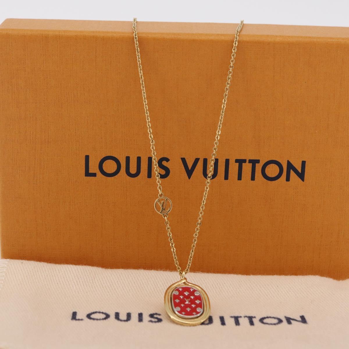 LOUIS VUITTON Collier Raydy Lucky Necklace Metal Gold Tone M64713 LV Auth LN103V