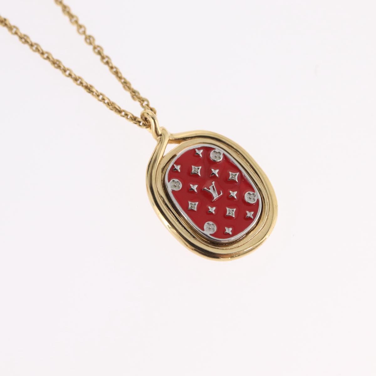 LOUIS VUITTON Collier Raydy Lucky Necklace Metal Gold Tone M64713 LV Auth LN103V