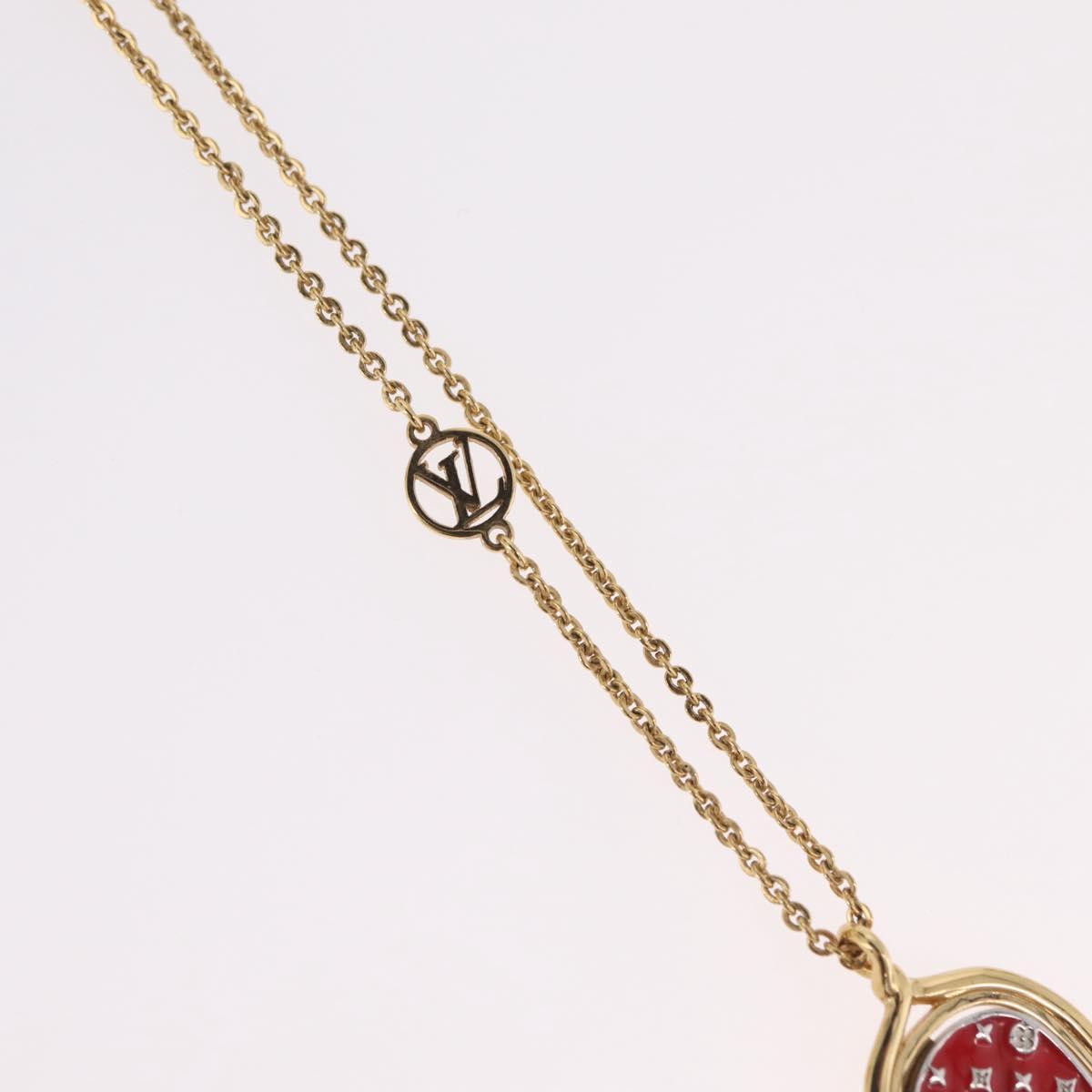 LOUIS VUITTON Collier Raydy Lucky Necklace Metal Gold Tone M64713 LV Auth LN103V