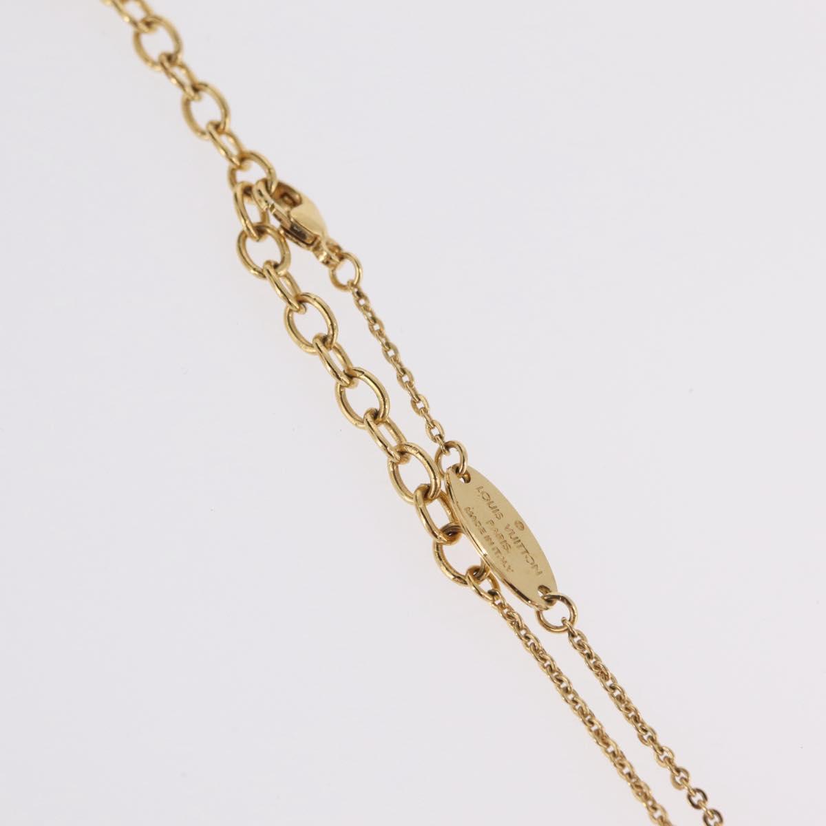 LOUIS VUITTON Collier Raydy Lucky Necklace Metal Gold Tone M64713 LV Auth LN103V