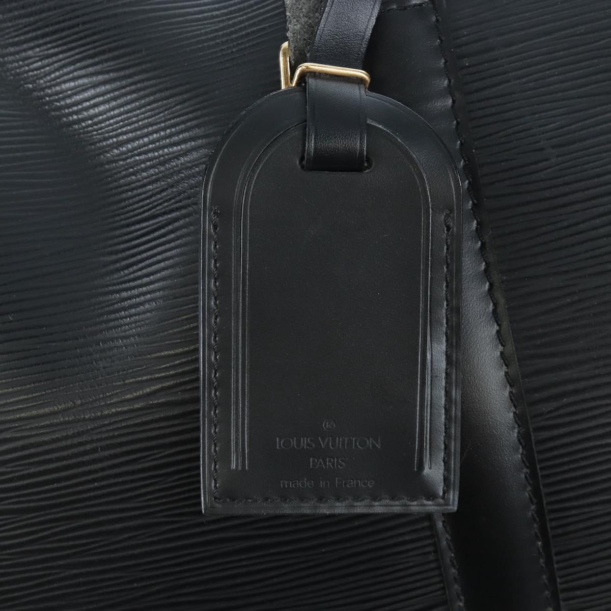LOUIS VUITTON Epi Keepall 50 Boston Bag Noir M42962 LV Auth LN106V