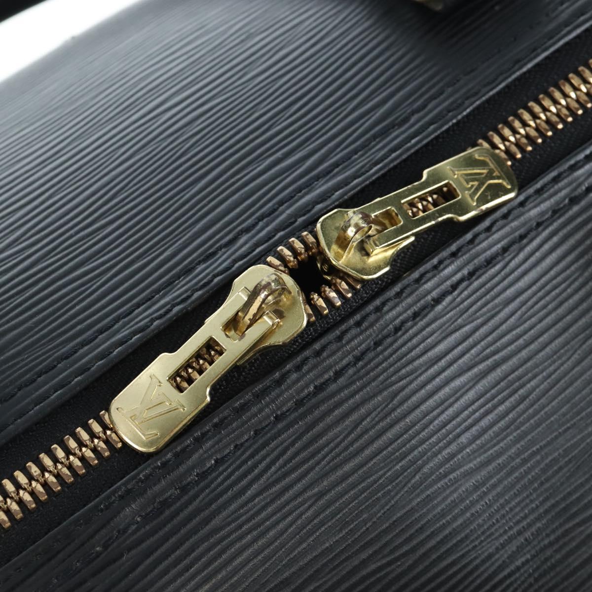 LOUIS VUITTON Epi Keepall 50 Boston Bag Noir M42962 LV Auth LN106V