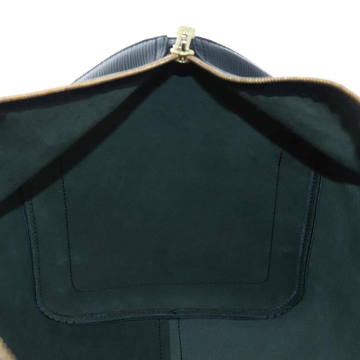 LOUIS VUITTON Epi Keepall 50 Boston Bag Noir M42962 LV Auth LN106V