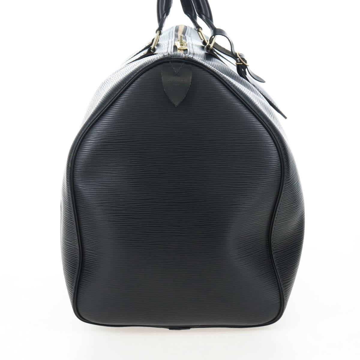 LOUIS VUITTON Epi Keepall 50 Boston Bag Noir M42962 LV Auth LN106V