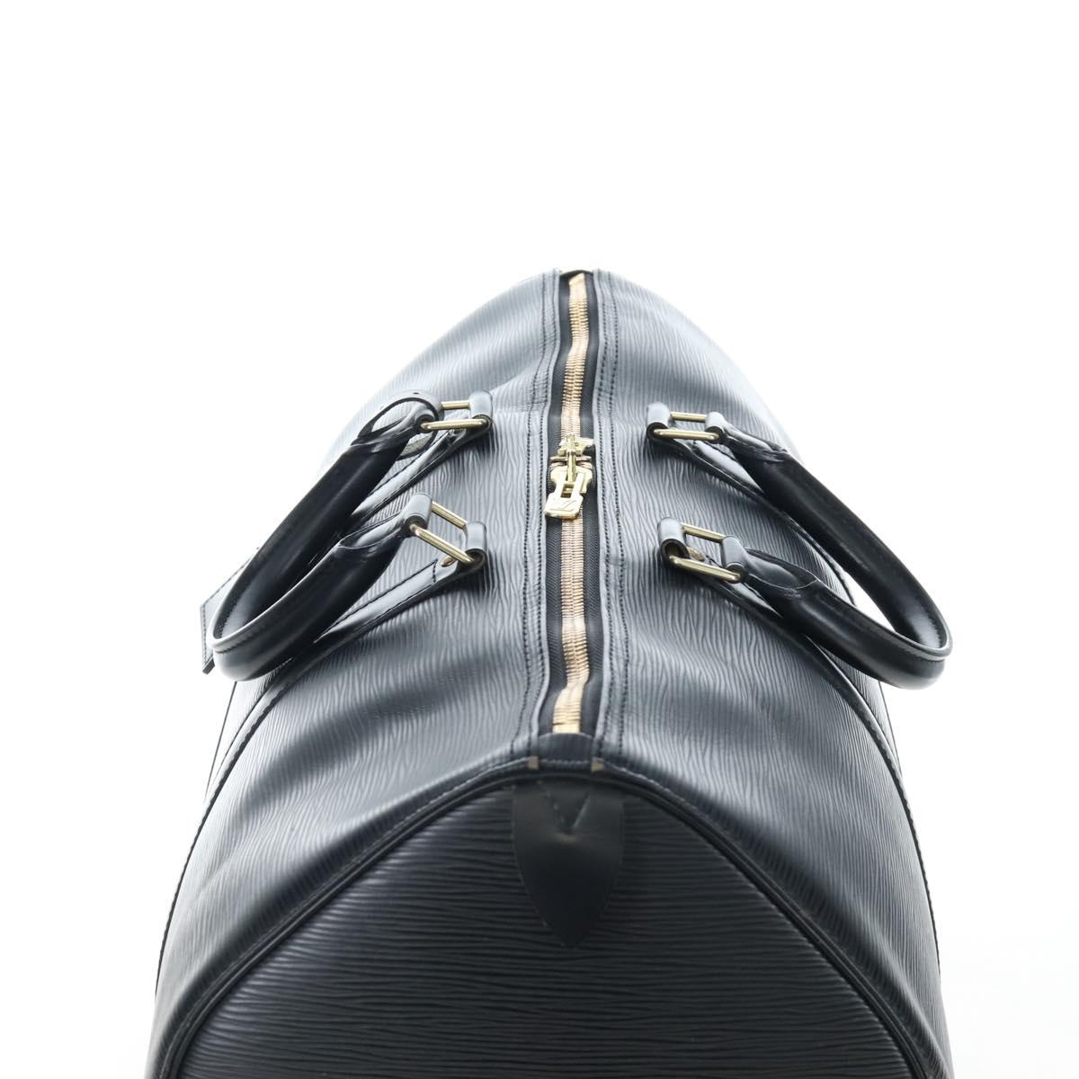 LOUIS VUITTON Epi Keepall 50 Boston Bag Noir M42962 LV Auth LN106V