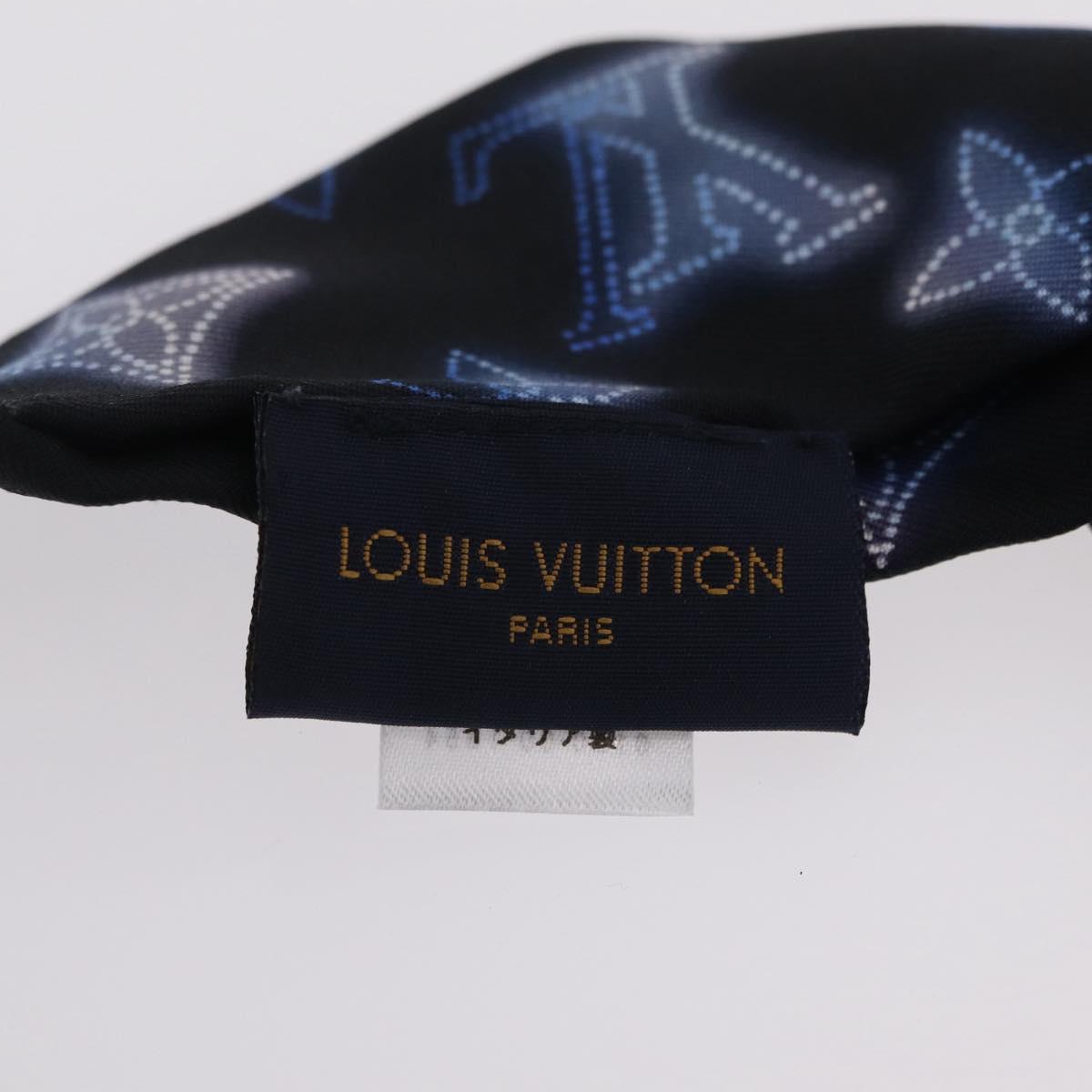 LOUIS VUITTON Monogram Headband Sowa Hair Band Silk Navy M77432 LV Auth LN112V