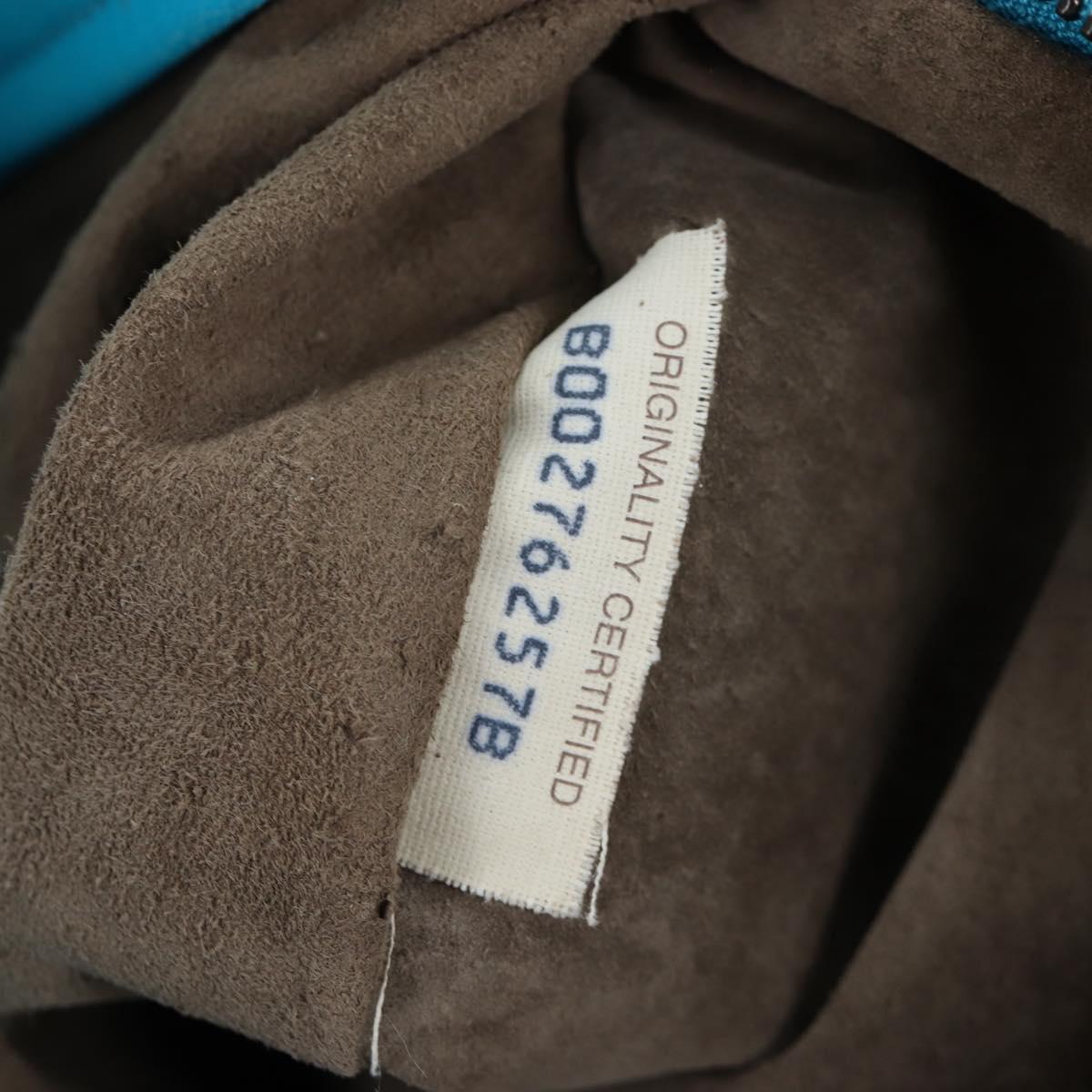 BOTTEGA VENETA INTRECCIATO Shoulder Bag Leather Turquoise Blue Auth LN128V