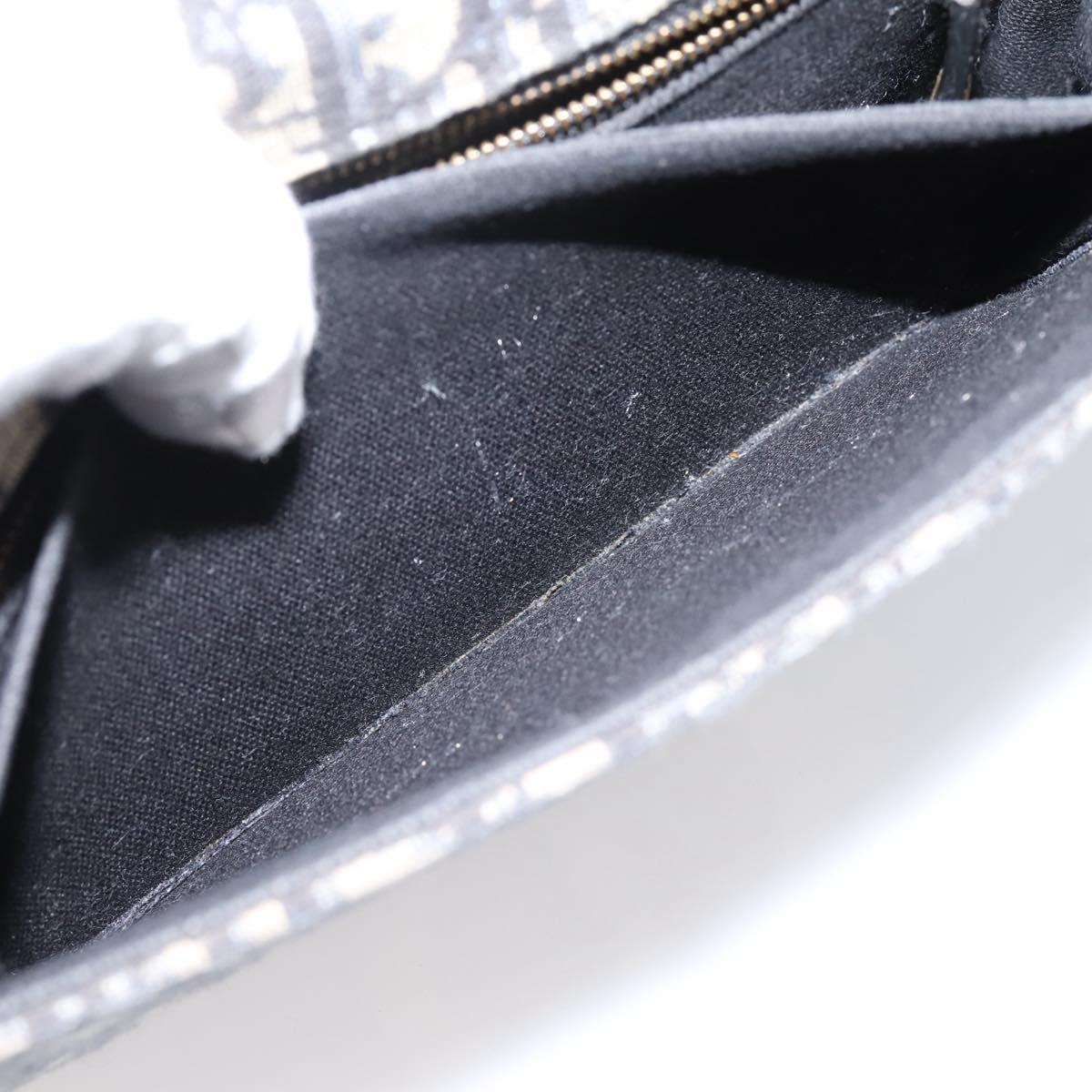 Christian Dior Trotter Canvas Oblique 30 Montaigne Bag Navy Gold Auth LN131A