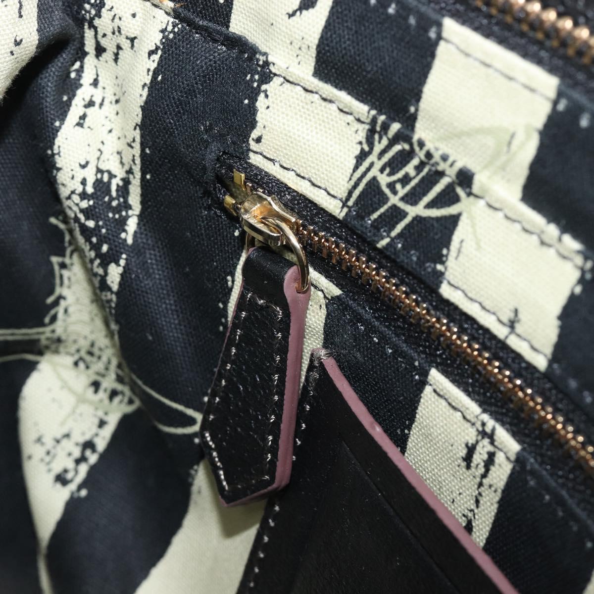 Vivienne Westwood Hand Bag Leather 2way Black Gold Auth LN142A