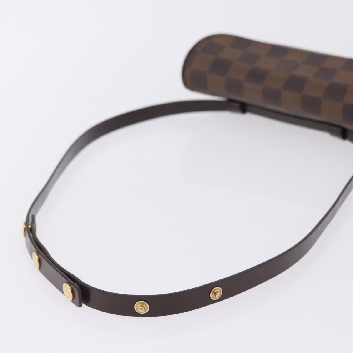 LOUIS VUITTON Damier Ebene Pochette Florentine Waist Bag N51856 LV Auth LN147V