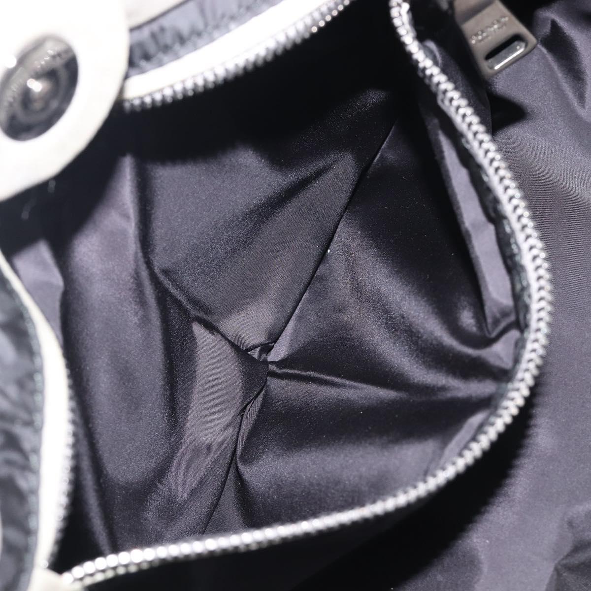 PRADA Nappa Bomber Hand Bag Leather 2way Gray Auth LN154